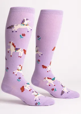 Prancing Around Wide-Calf Knee Socks