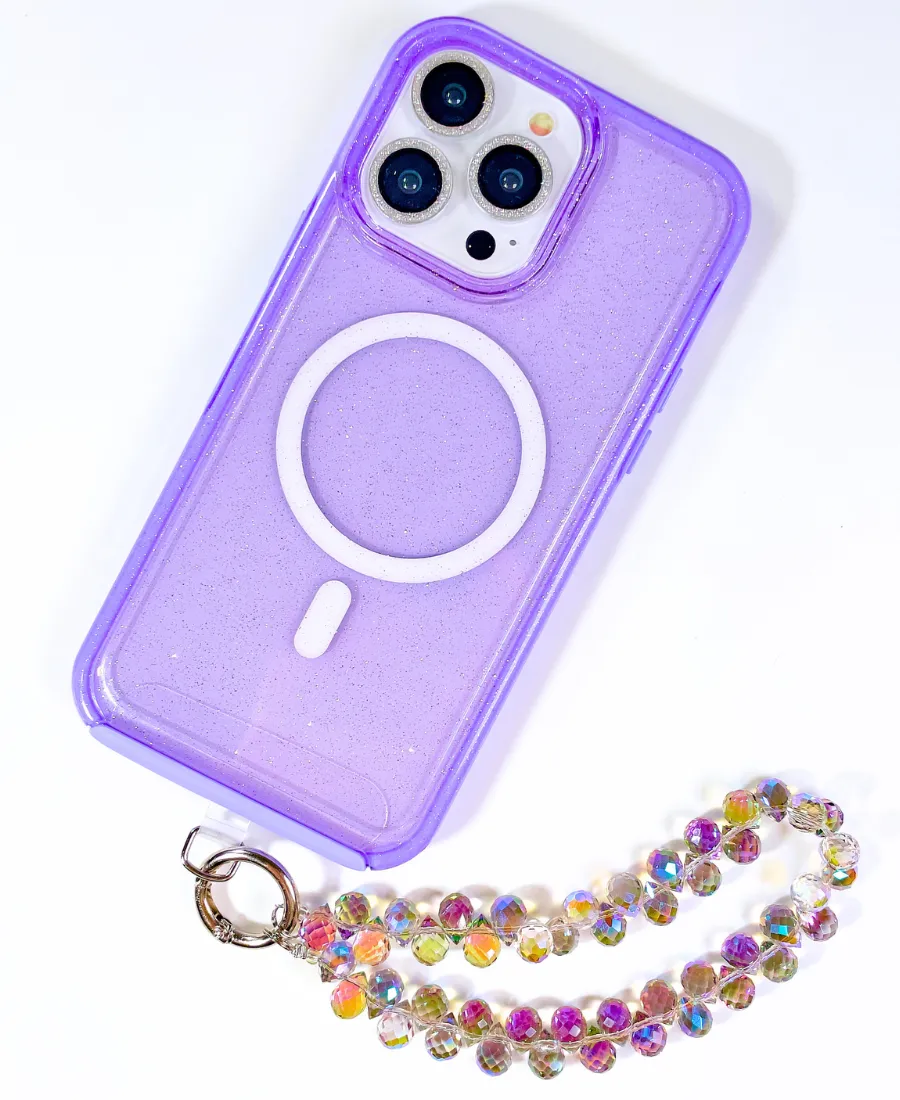 Purple Crystal Prism Phone Bracelet