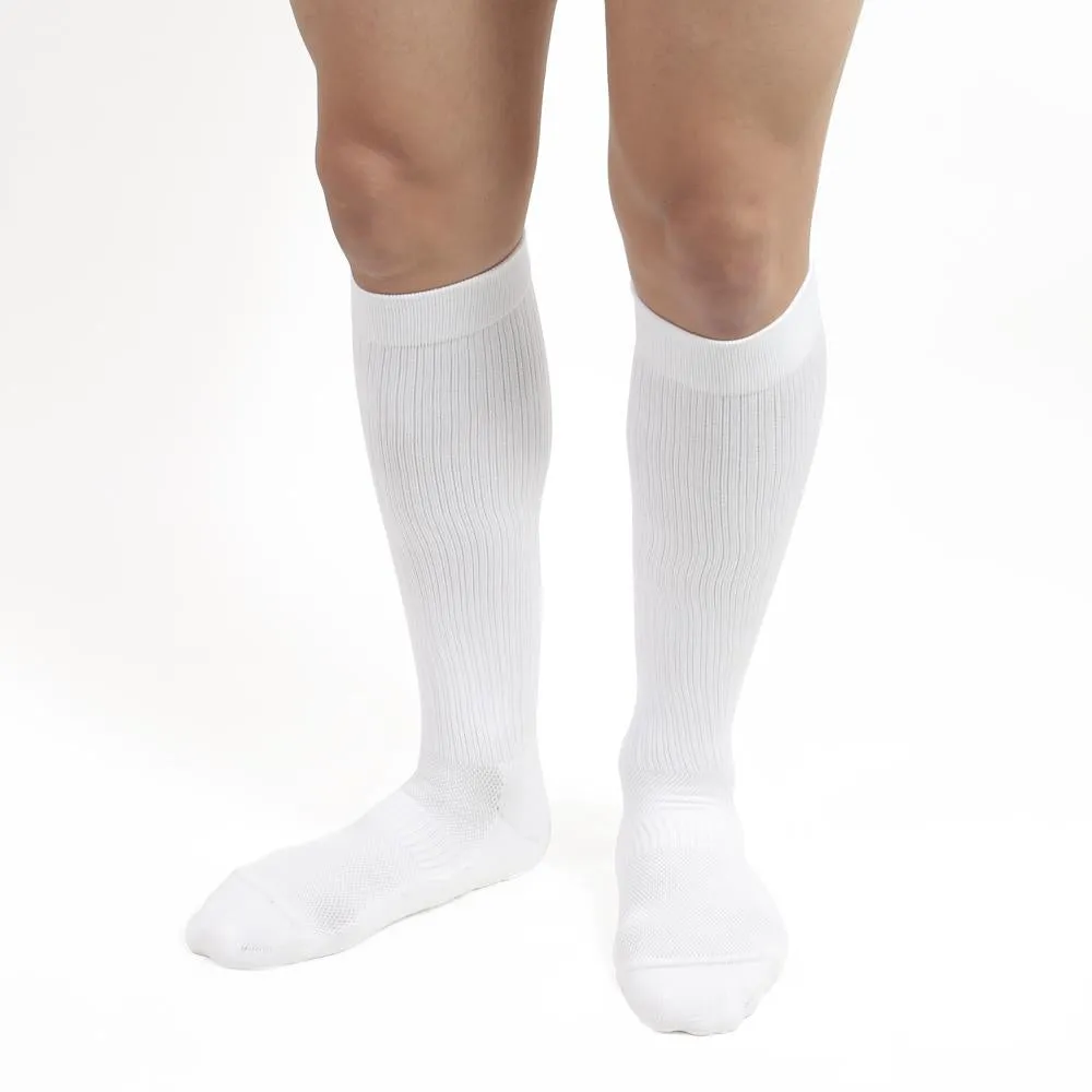 Salvere Cushion Wear, Knee High Unisex Cushion Sole Socks, Closed Toe, 20-30 mmHg