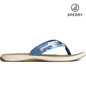 Sperry Women's Seafish Barracuda Flip Flop Sandal - Blue (STS88264)