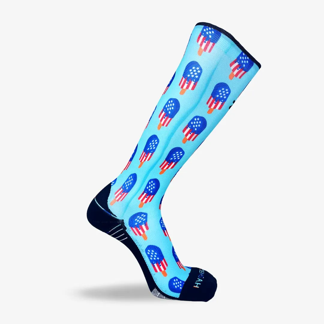 USA Ice Cream Bars Compression Socks (Knee-High)