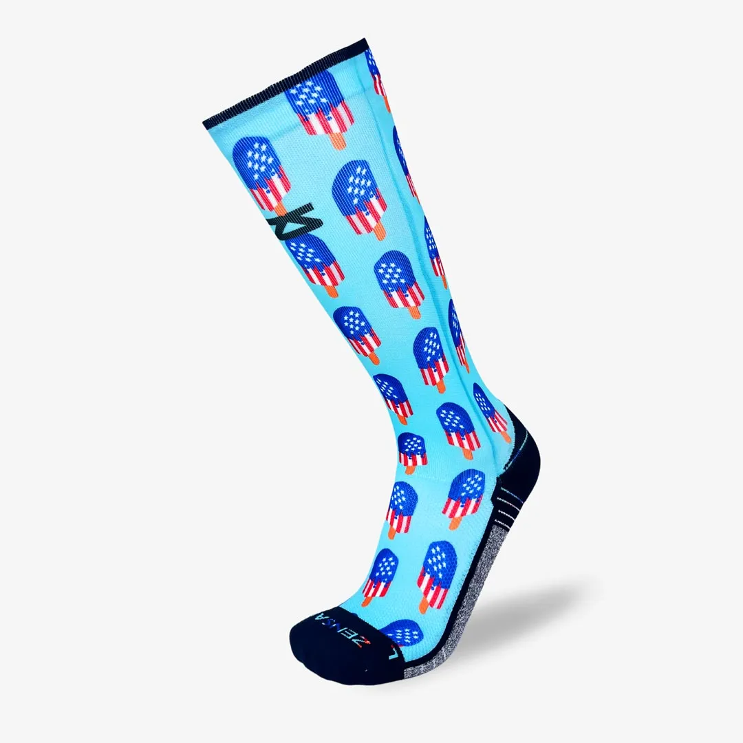 USA Ice Cream Bars Compression Socks (Knee-High)