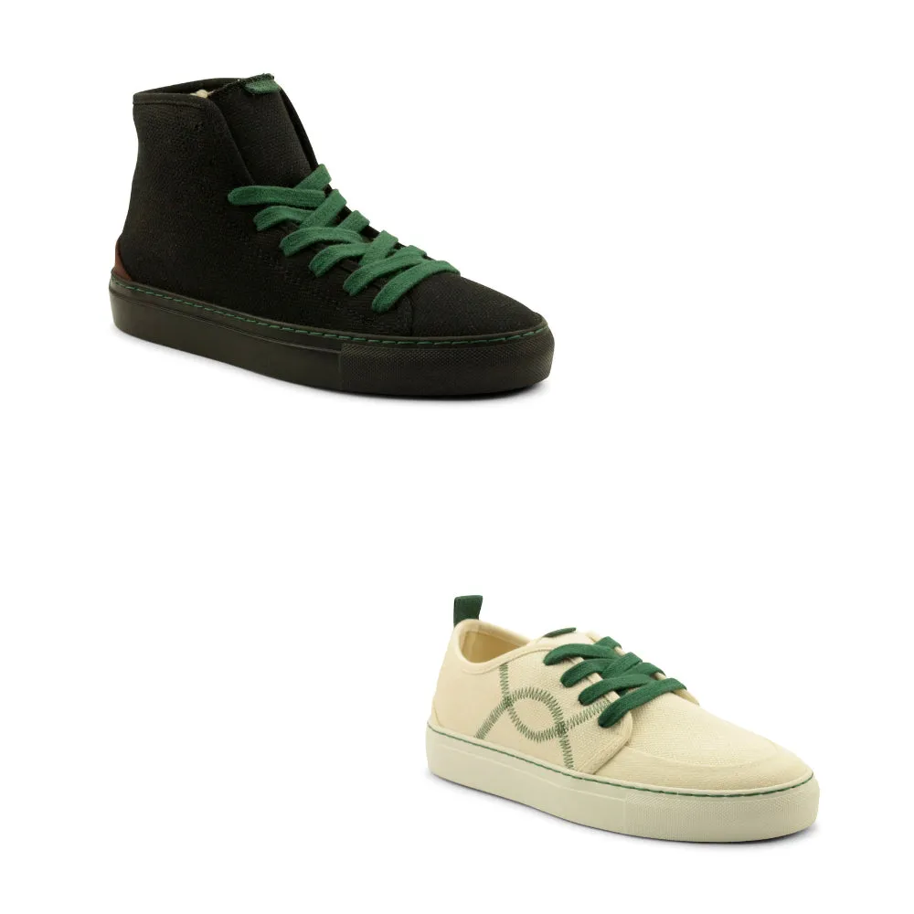 Vegan laces green FLA003