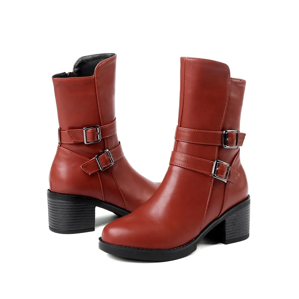 Winter Western Mid-Calf Boots