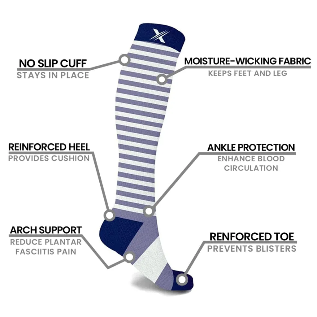 XTF Medical Prints Knee-High Compression Socks (6-Pairs)