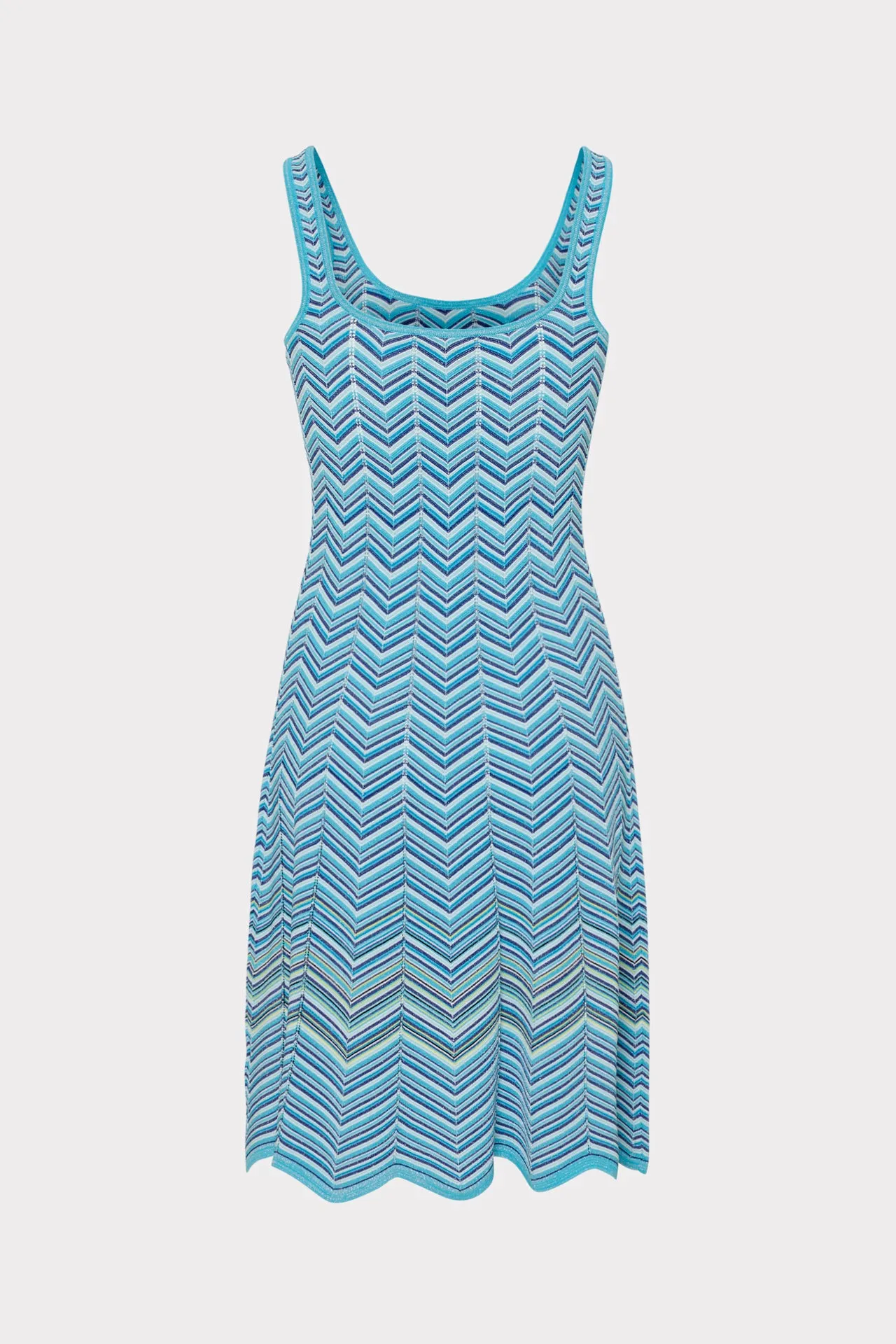 Zig Zag Flare Knit Mini Dress